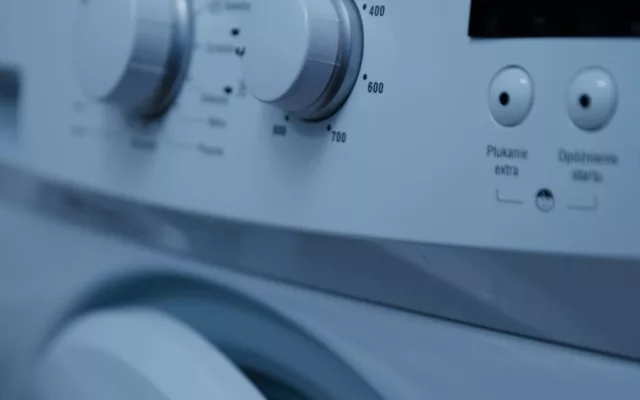 Wasmachine van dichtbij